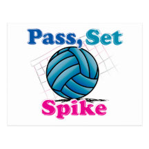 Pass Set Spike Postcard
