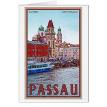 Passau - Donau Waterfront Greeting Card