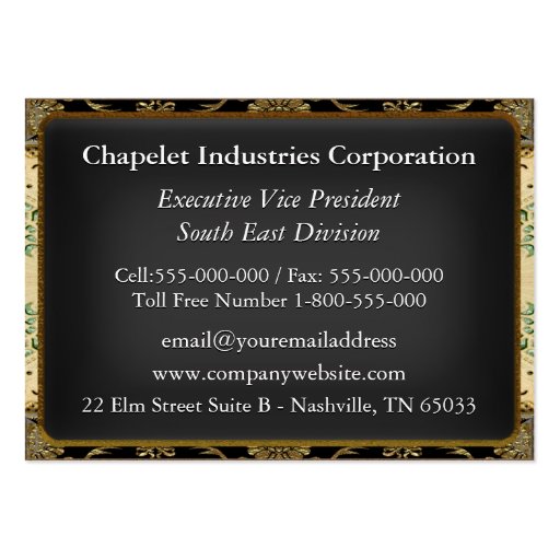 Passementerie Elegant Chic Pearl Business Card (back side)