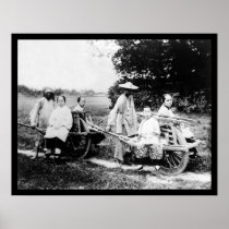 Passenger Wheelbarrows China 1910 Posters