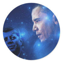 Passing of the Torch, John F. Kennedy Barack Obama Sticker
