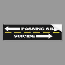Passing side bumper stickers