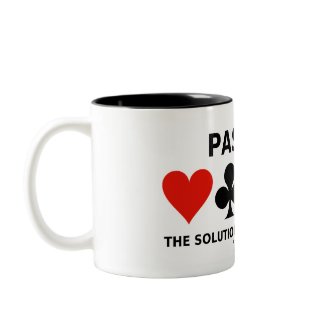 Passing The Solution To Overbidding (Bridge) mug
