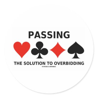 Passing The Solution To Overbidding (Bridge) sticker