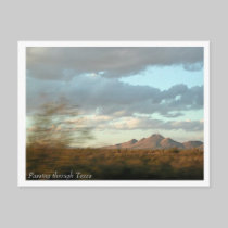 Passing through Texas Postcard