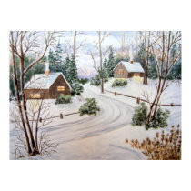 Passing Through Winter Landscape posters by ifholiday Passing Through Winter Landscape posters