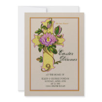 Passion Flower on Cross Easter  Invitation