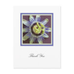 Passion Flower Sympathy Thank You Postcard