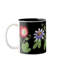 Passion Flower Vines Mug by twopurringcats Passion Flower Vines Mug