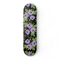 Passion Flower Vines Skateboard by twopurringcats Passion Flower Vines Skateboard