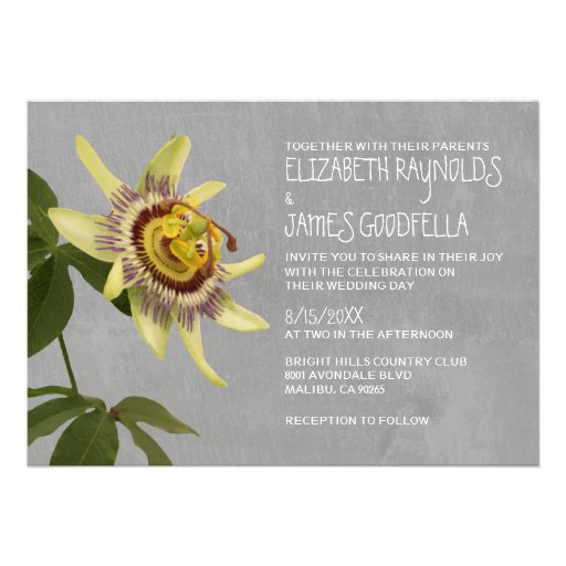 Passion Flower Wedding Invitations