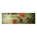 Passion Flowers and Hummingbirds Profile Cards Business Card