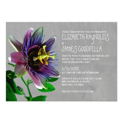 Passion Flowers Wedding Invitations