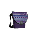 Passion for Purple Tribal Modern Zig Zag Messenger Bag