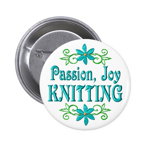Passion Joy Knitting Pinback Button