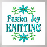 Passion Joy Knitting Poster