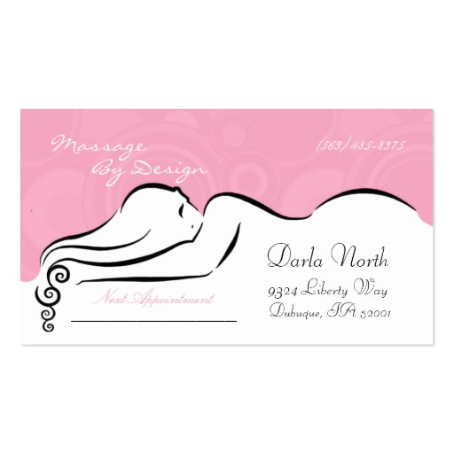 Passion Pink Darla  Business Cards (front side)