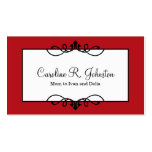 Passion red border classic frame custom mommy card business card templates