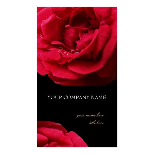 Passion Red Roses Business Card