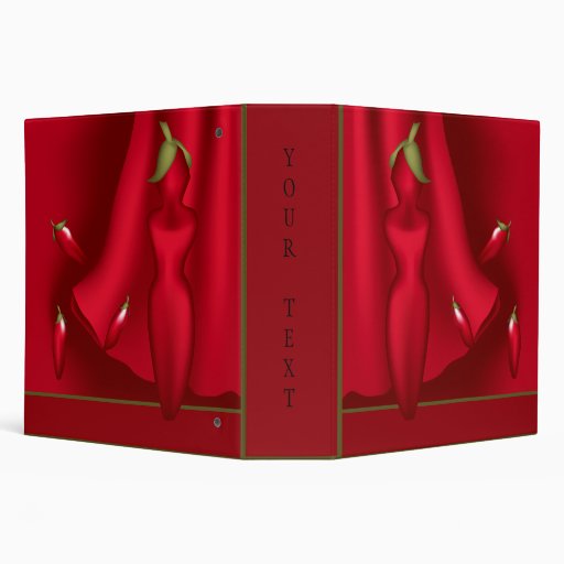 Passionate Chili Pepper Woman Recipe Binder
