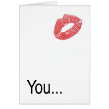 Passionate Lips Valentine Greeting Card card