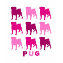 Passionate Pink Pugs t-shirts by naturetees Passionate Pink Pugs t-shirts
