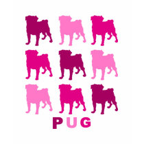 Passionate Pink Pugs t-shirts by naturetees Passionate Pink Pugs t-shirts