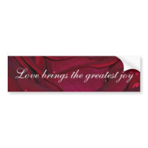 Passionate Red Rose Bumper Sticker