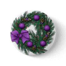 Passionatly Purple Christmas Pinback Buttons