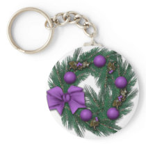 Passionatly Purple Christmas Key Chains
