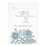 passionflower RSVP teal-Set #1 invitations