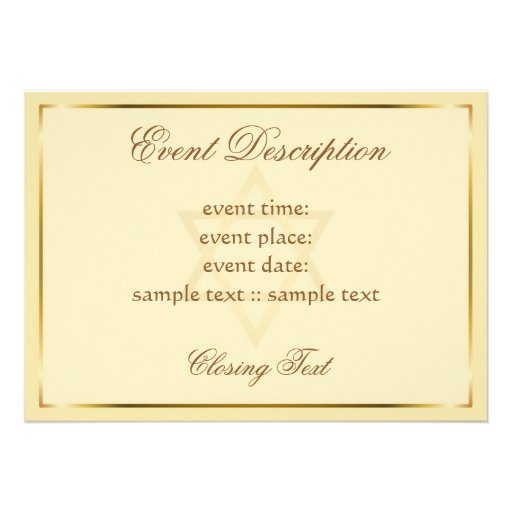 Passover Celebration Invitation Card