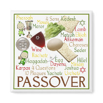 Passover Symbols Refrigerator Magnets