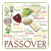 Passover Words and Symbols Stickers