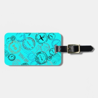 Passport Stamps Luggage Tags