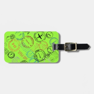 Passport Stamps Luggage Tags