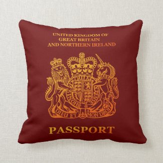 PASSPORT (UK) PILLOW