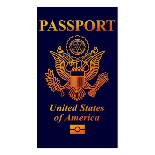 PASSPORT (USA) BUSINESS CARDS (back side)