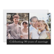 Past and Present 30th Anniversary Invitation