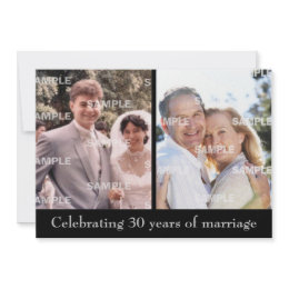 Past and Present 30th Anniversary Party invitation invitation