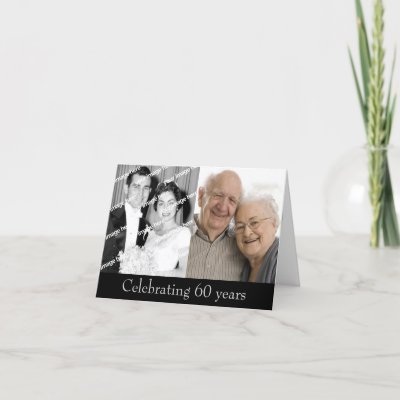 60th Wedding Anniversary Cards on 60th Diamond Wedding Anniversary Invitation Greeting Cards  Note