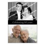 Past and Present Diamond Anniversary Invitation Cards