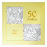 Past & Present Photo Golden Anniversary Personalized Invitations