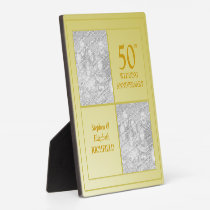 Past & Present Photo Golden Anniversary Photo Plaque