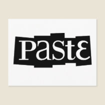 Paste Block Logo Black postcards