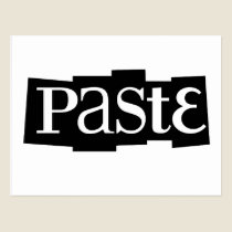 Paste Block Logo Black postcards