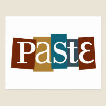Paste Block Logo Color postcards