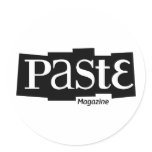 Paste Block Logo Magazine Black Round Sticker