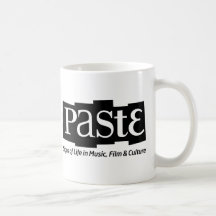 Paste Block Logo Tag on Bottom Black Coffee Mugs