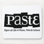 Paste Block Logo Tag on Bottom Black Mouse Pad
